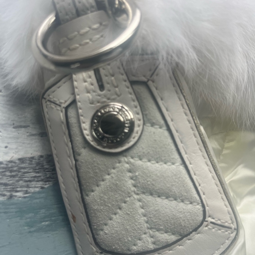 Coach White Fur-Trimmed Shoulder Bag - Picture 4 of 15
